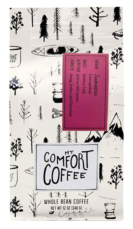 MT COMFORT COFFEE: Sumatra Medium Dark Roast Whole Bean Coffee, 12 oz - #tag1# - #tag2#