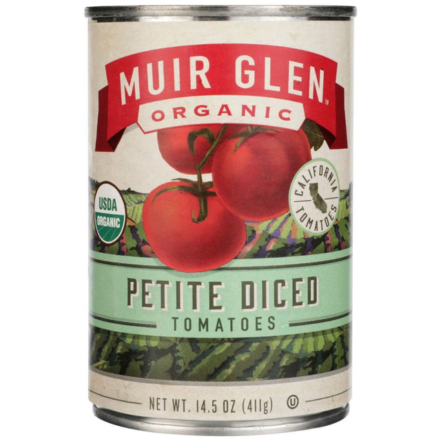 MUIR GLEN: Organic Petite Diced Tomatoes Original, 14.5 oz - Sunshine Co Op. - #tag1# - #tag2# - #tag3# - #tag4#
