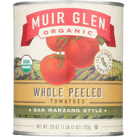 MUIR GLEN: Organic Whole Peeled Tomatoes San Marzano Style, 28 oz - Sunshine Co Op. - #tag1# - #tag2# - #tag3# - #tag4#
