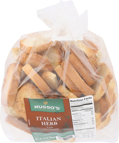 MUSSOS: Italian Herb Toast With Olive Oil, 10 oz - #tag1# - #tag2#