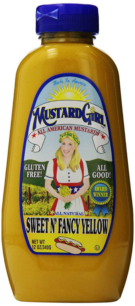 MUSTARD GIRL: Sweet N Fancy Yellow Mustard, 12 oz - #tag1# - #tag2#