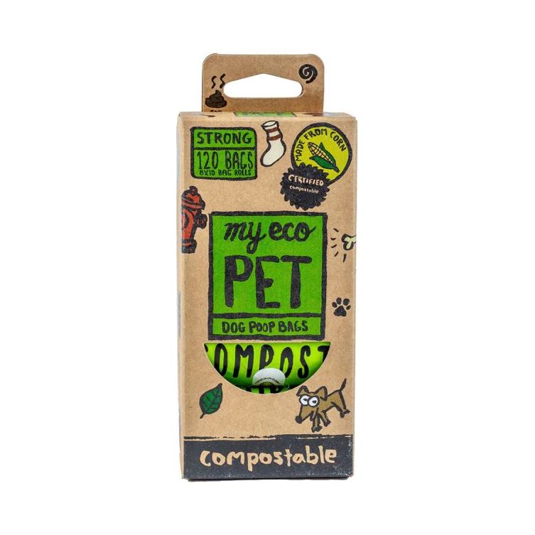 MYECOPET: Compostable Dog Waste Bag 8 Rolls, 9 oz - #tag1# - #tag2#