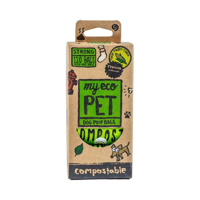 MYECOPET: Compostable Dog Waste Bag 8 Rolls, 9 oz - #tag1# - #tag2#
