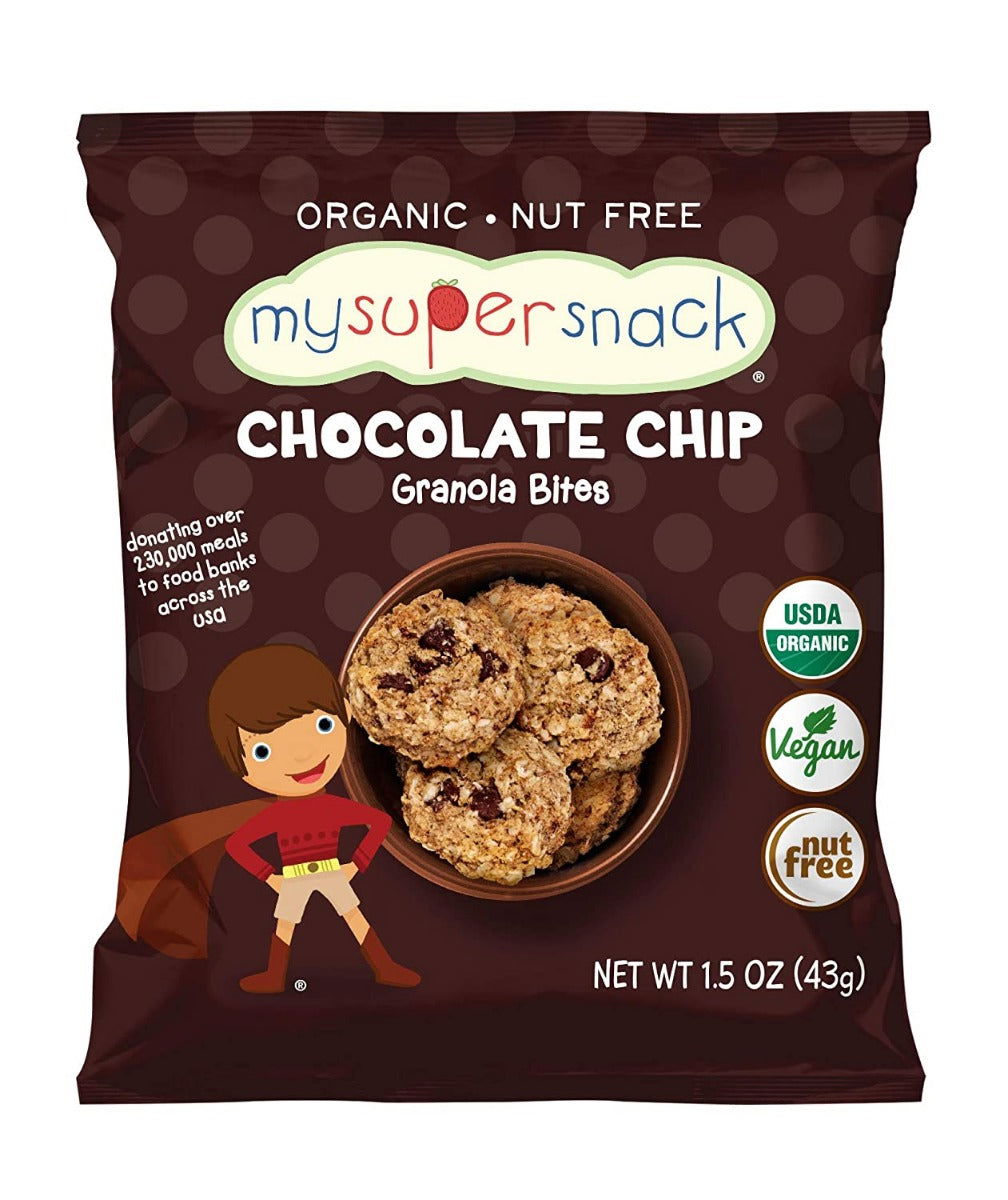 MYSUPERSNACK: Chocolate Chip Organic Granola Bites, 1.5 oz - #tag1# - #tag2#