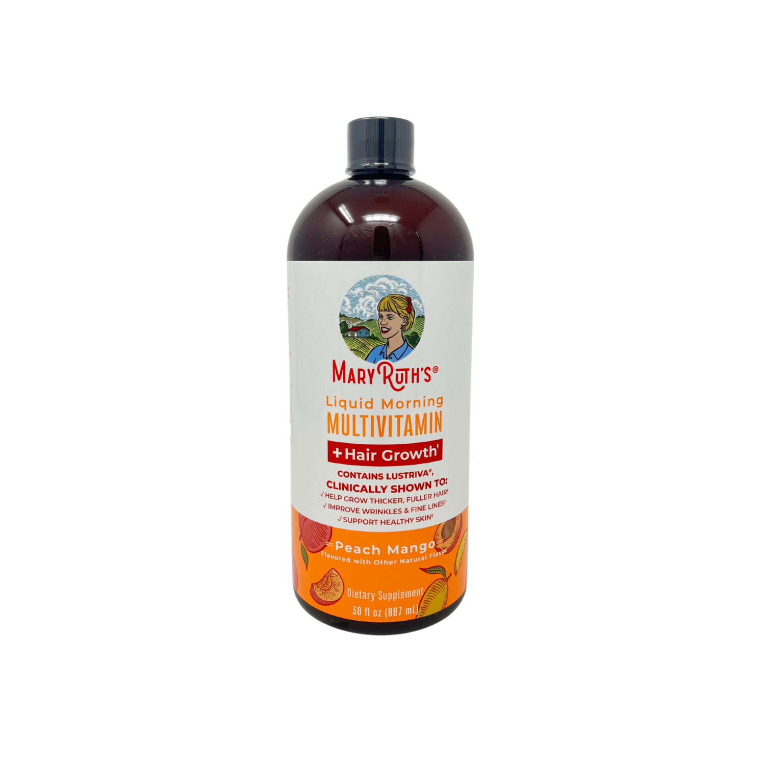 MaryRuth's Liquid Multivitamin Hair Growth - Peach Mango Flavor - 30 FL OZ - Sunshine Co Op. - #tag1# - #tag2# - #tag3# - #tag4#