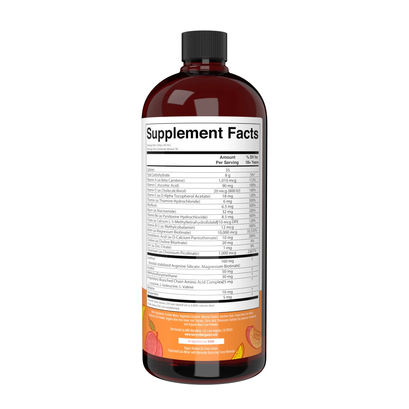 MaryRuth's Liquid Multivitamin Hair Growth - Peach Mango Flavor - 30 FL OZ - Sunshine Co Op. - #tag1# - #tag2# - #tag3# - #tag4#