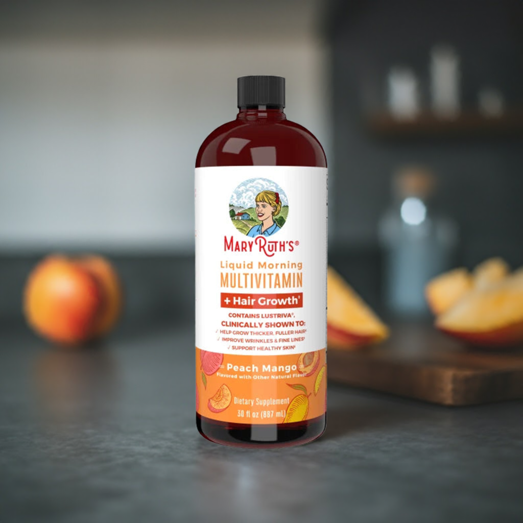 MaryRuth's Liquid Multivitamin Hair Growth - Peach Mango Flavor - 30 FL OZ - Sunshine Co Op. - #tag1# - #tag2# - #tag3# - #tag4#