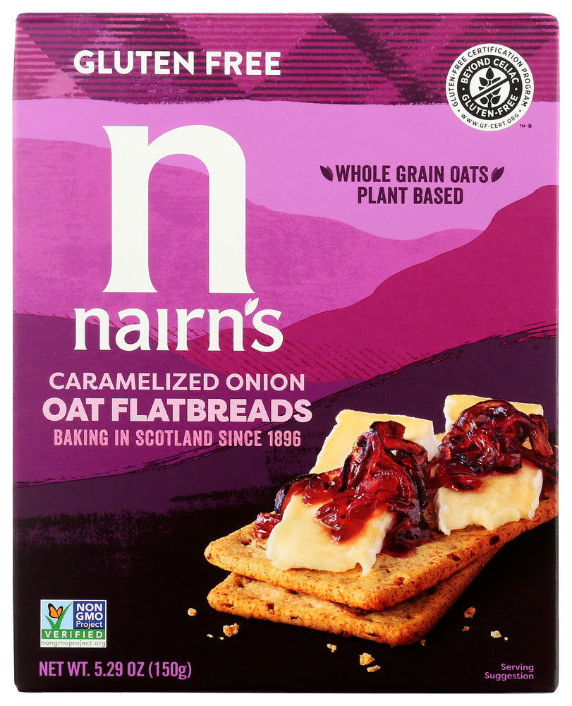 NAIRNS: Caramelized Onion Oat Flatbreads, 5.29 oz - #tag1# - #tag2#