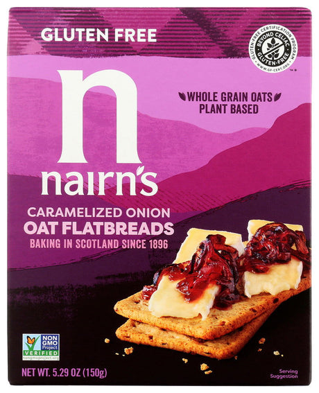 NAIRNS: Caramelized Onion Oat Flatbreads, 5.29 oz - #tag1# - #tag2#