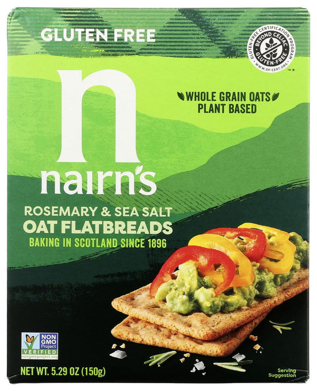 NAIRNS: Rosemary & Sea Salt Oat Flatbreads, 5.29 oz - #tag1# - #tag2#