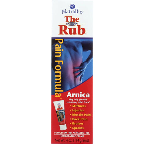 NATRABIO: The Arnica Rub Pain Relief Cream, 4 oz - #tag1# - #tag2#