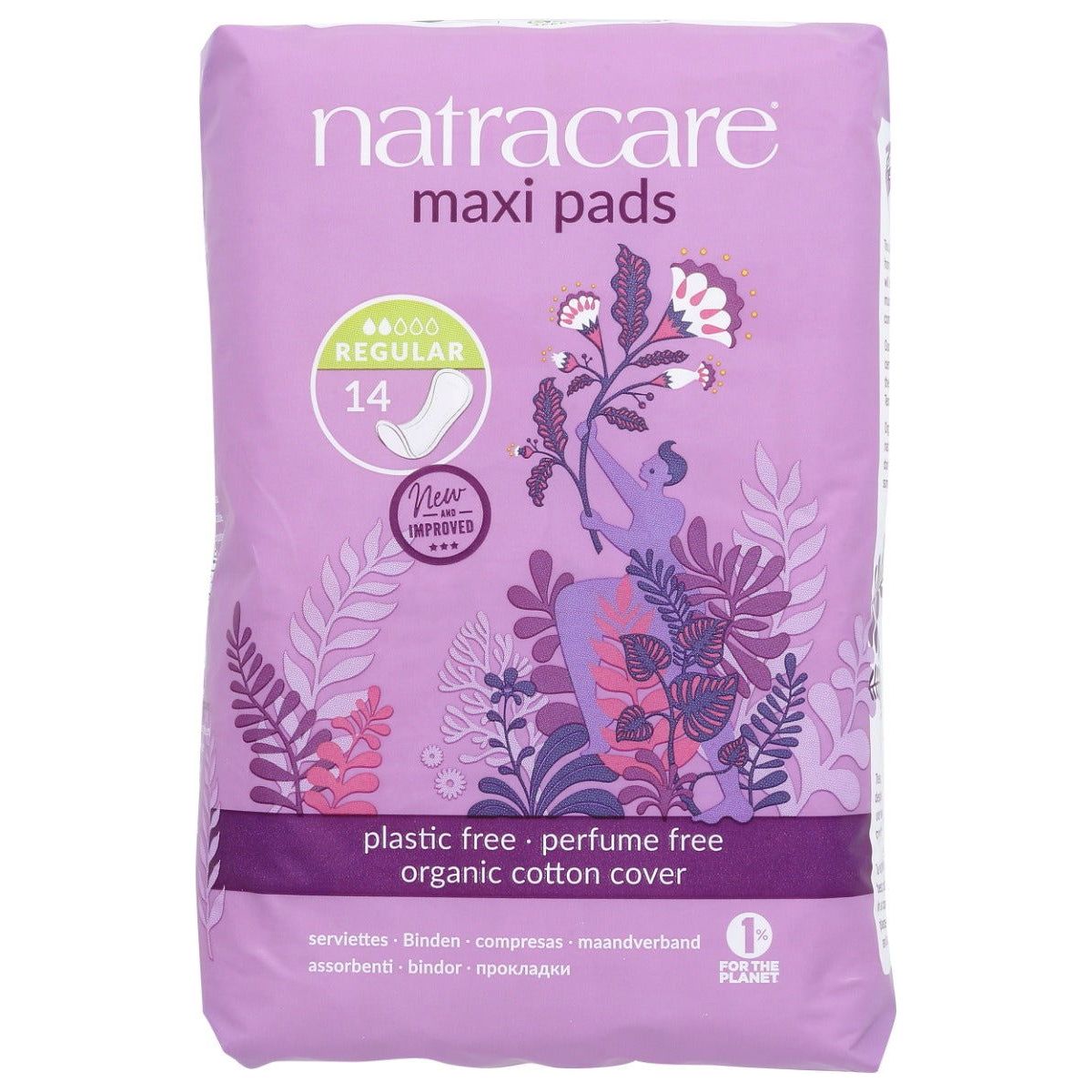 NATRACARE: Organic & Natural Maxi Pads Regular, 14 Pads - Sunshine Co Op. - #tag1# - #tag2# - #tag3# - #tag4#