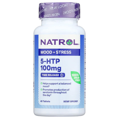 NATROL: 5 HTP Mood and Stress Time Release Tablets 100mg, 45 tb - #tag1# - #tag2#