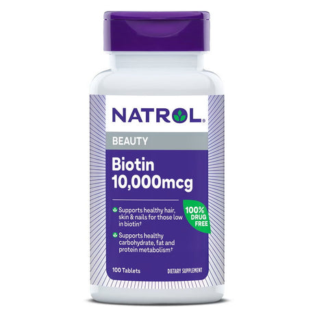 NATROL: Biotin Beauty Max Strength 10000 mcg, 100 tb - #tag1# - #tag2#