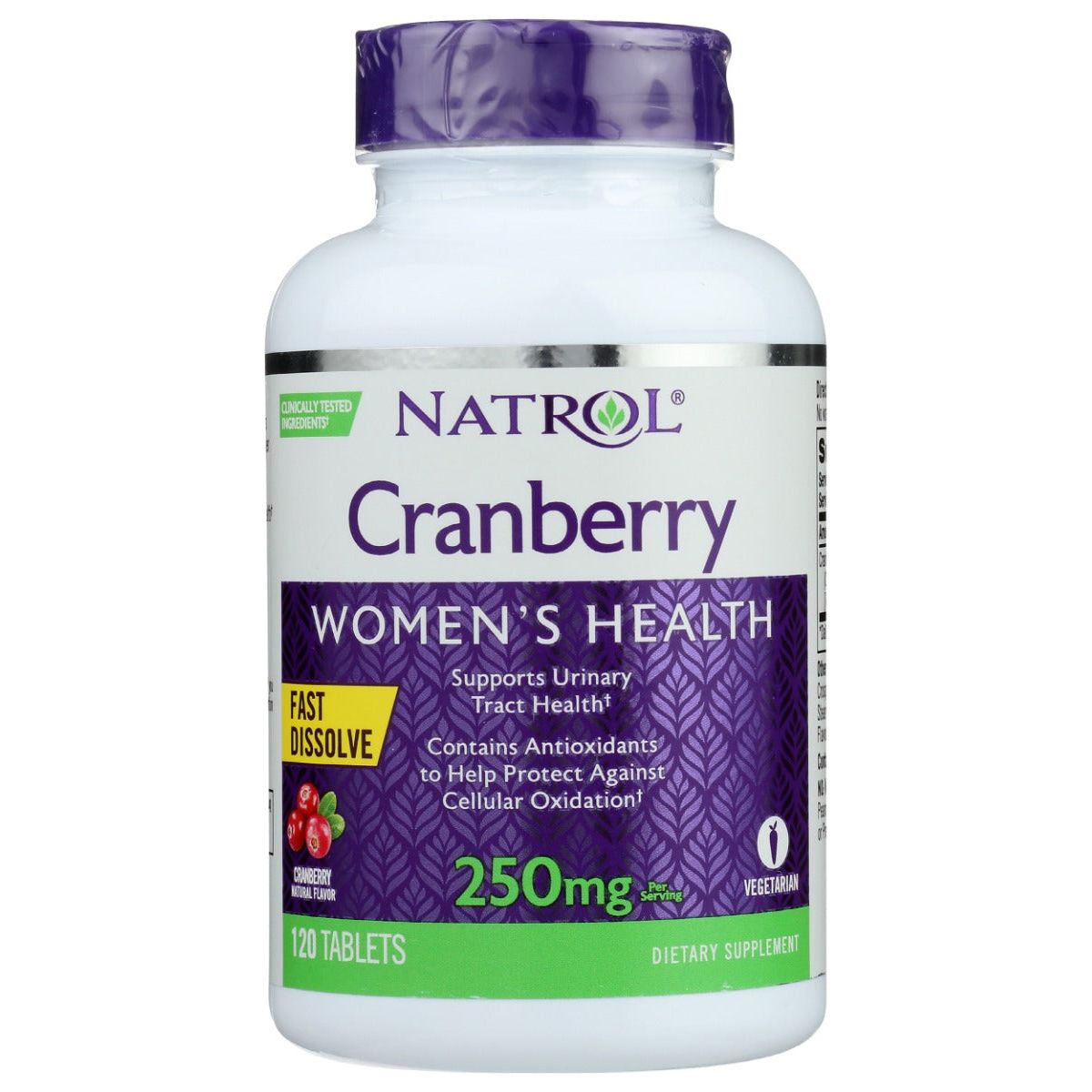 NATROL: Cranberry Fast Dissolve 250 mg, 120 Tablets - #tag1# - #tag2#