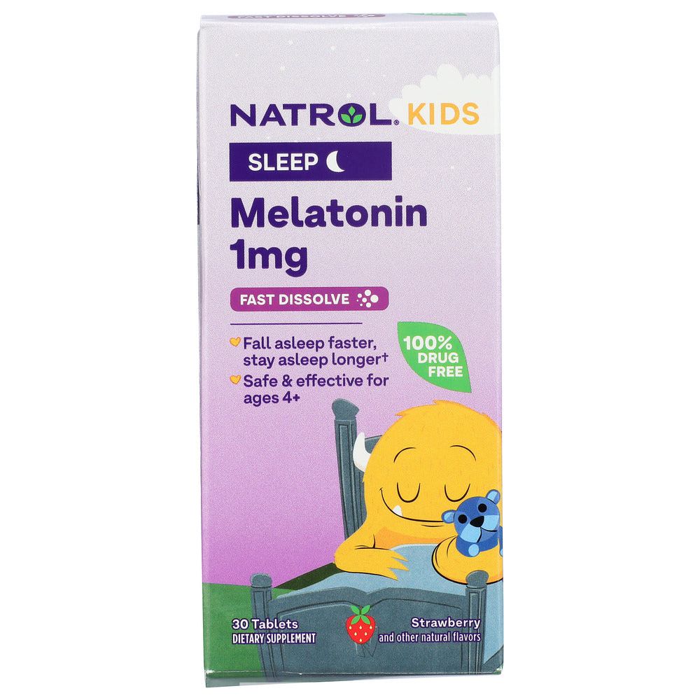 NATROL: Kids Melatonin Strawberry Fast Dissolve Tablets, 30 tb - #tag1# - #tag2#