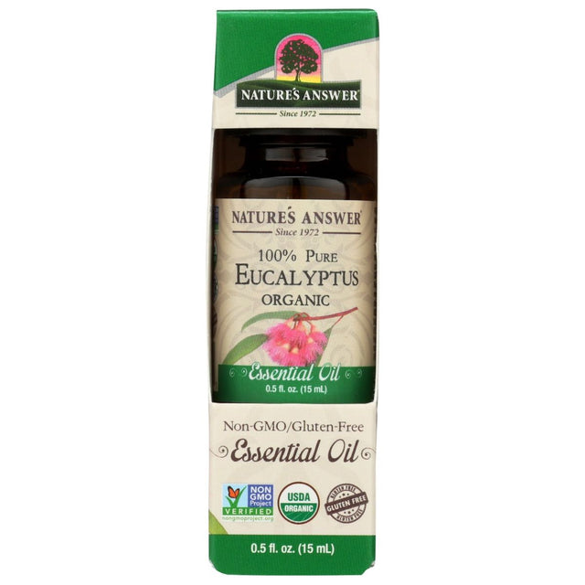 NATURES ANSWER: 100% Pure Eucalyptus Organic Essential Oil, 0.5 oz - #tag1# - #tag2#