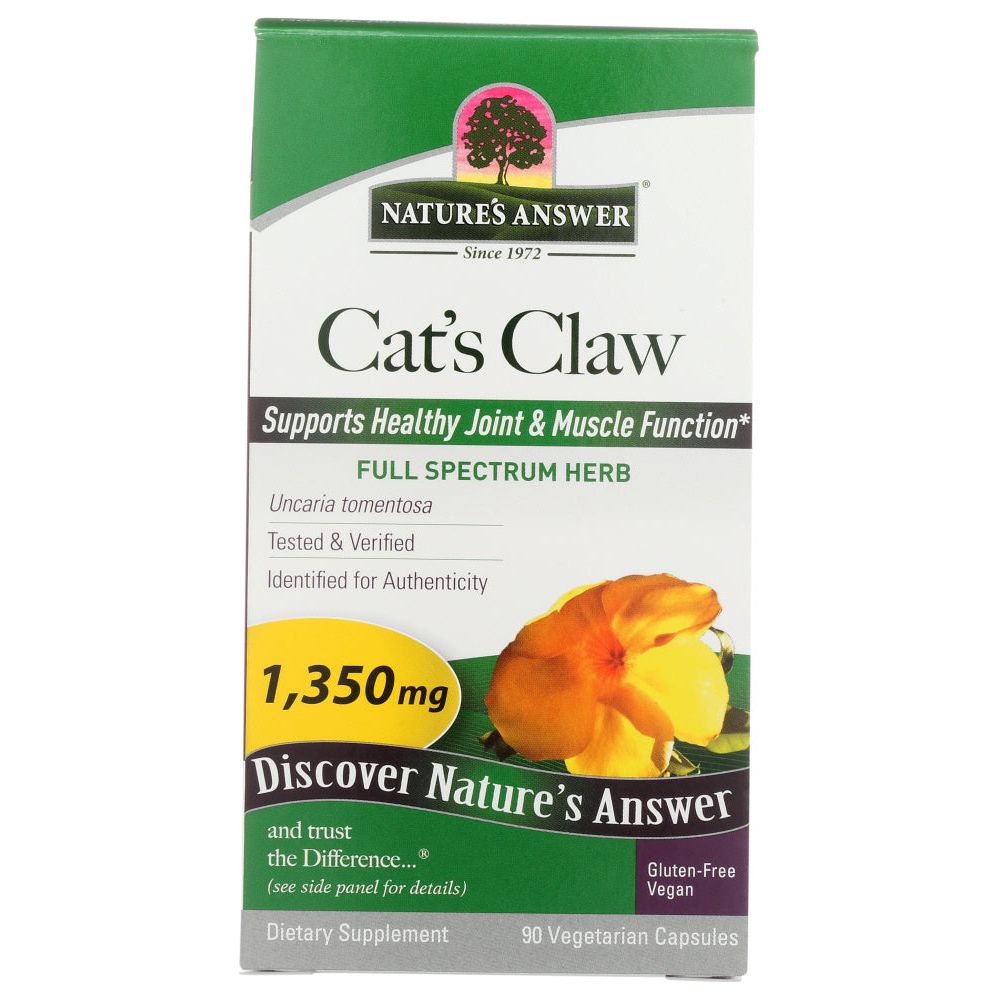 NATURES ANSWER: Herb Cat’s Claw Inner Bark, 90 vc - #tag1# - #tag2#