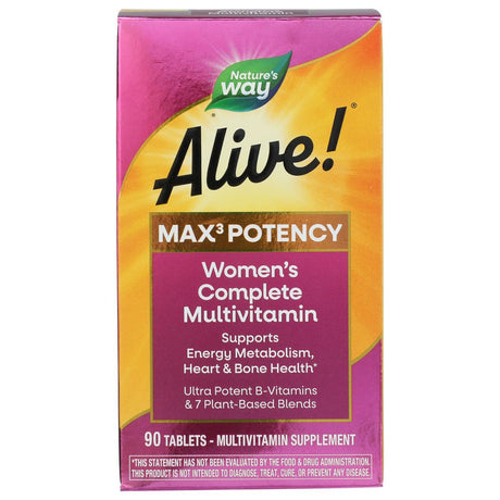 NATURES WAY: Alive Max3 Potency Women's Multivitamin, 90 tb - #tag1# - #tag2#