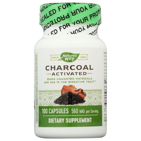 NATURE'S WAY: Charcoal Activated 280 Mg, 100 Capsules - Sunshine Co Op. - #tag1# - #tag2# - #tag3# - #tag4#