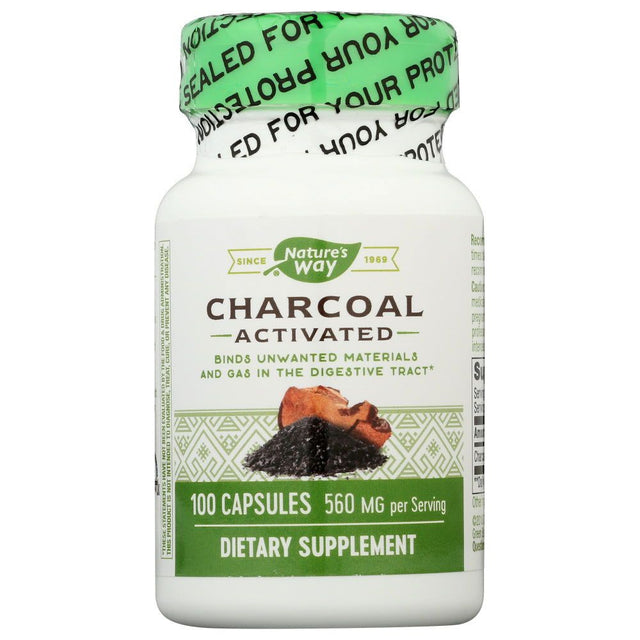 NATURE'S WAY: Charcoal Activated 280 Mg, 100 Capsules - Sunshine Co Op. - #tag1# - #tag2# - #tag3# - #tag4#
