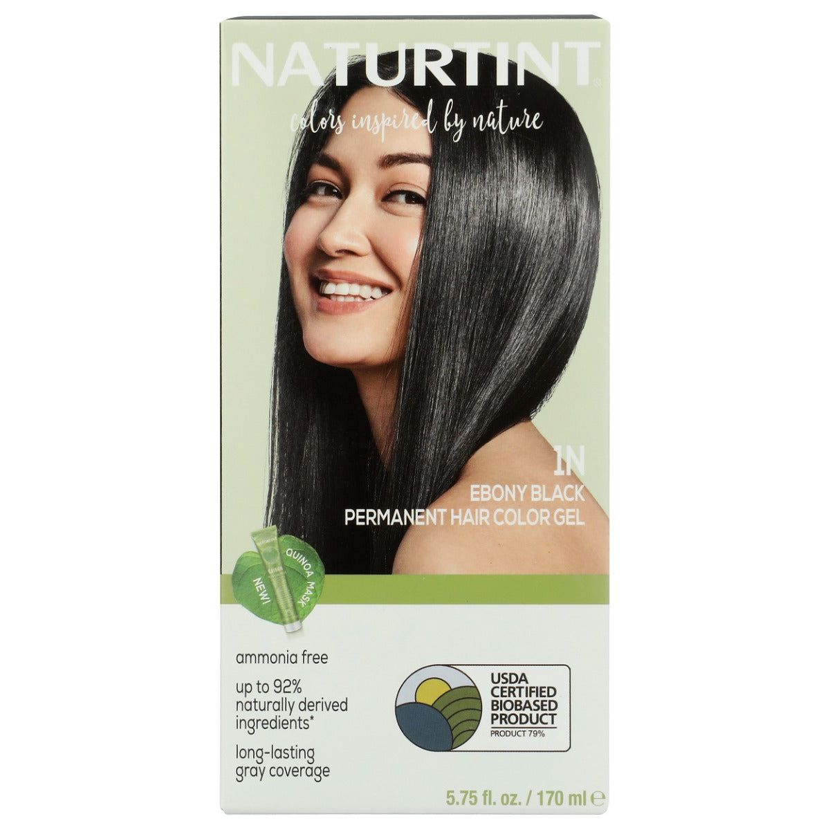 NATURTINT: Permanent Hair Color 1N Ebony Black, 5.75 fo - #tag1# - #tag2#