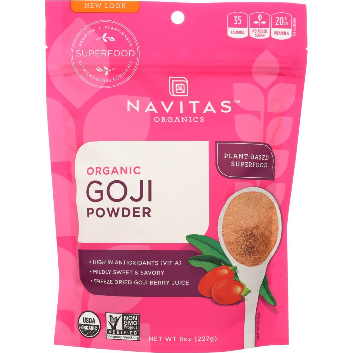NAVITAS: Goji Dried Powder Organic, 8 oz - #tag1# - #tag2#