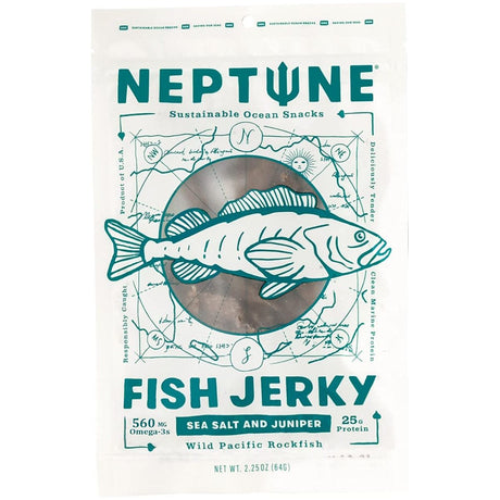 NEPTUNE: Sea Salt & Juniper Rockfish Jerky, 2.25 oz - #tag1# - #tag2#