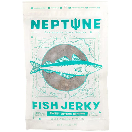 NEPTUNE: Sweet Citrus Ginger Wild Alaska Pollock Fish Jerky, 2.25 oz - #tag1# - #tag2#