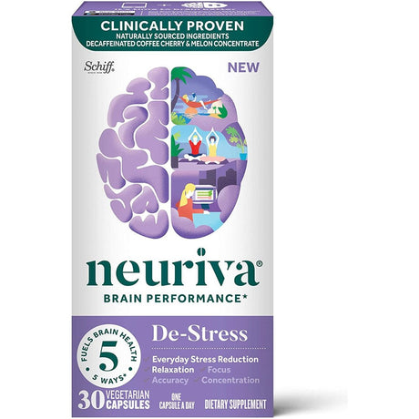 NEURIVA: Brain Performance De-Stress, 30 vc - #tag1# - #tag2#