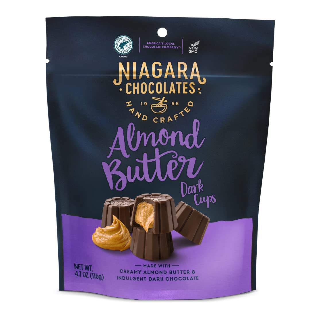 NIAGARA: Dark Chocolate Almond Butter Cups, 4.1 oz - #tag1# - #tag2#