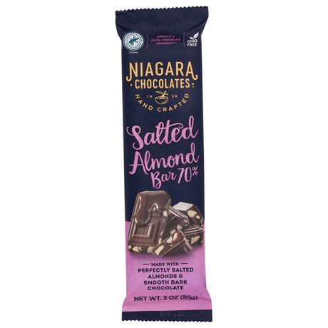 NIAGARA: Dark Chocolate Salted Almond Bar, 3 oz - #tag1# - #tag2#
