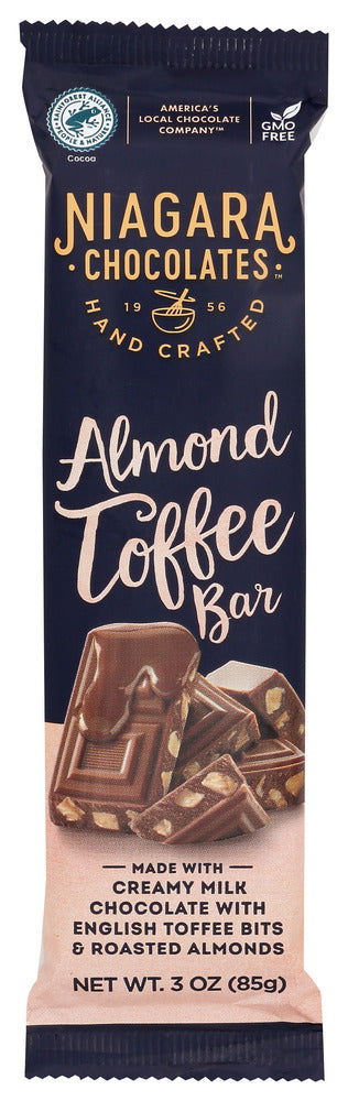 NIAGARA: Milk Chocolate Almond Toffee Bar, 3 oz - #tag1# - #tag2#