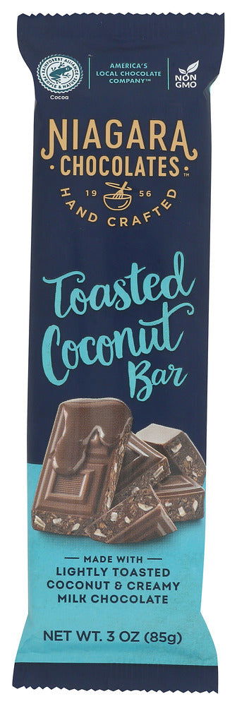 NIAGARA: Milk Chocolate Toasted Coconut Bar, 3 oz - #tag1# - #tag2#