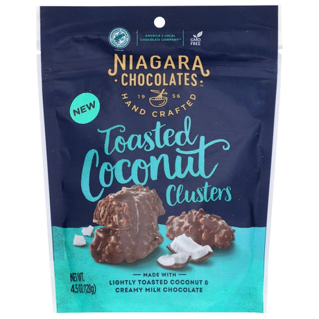 NIAGARA: Milk Chocolate Toasted Coconut Clusters, 4.5 oz - #tag1# - #tag2#