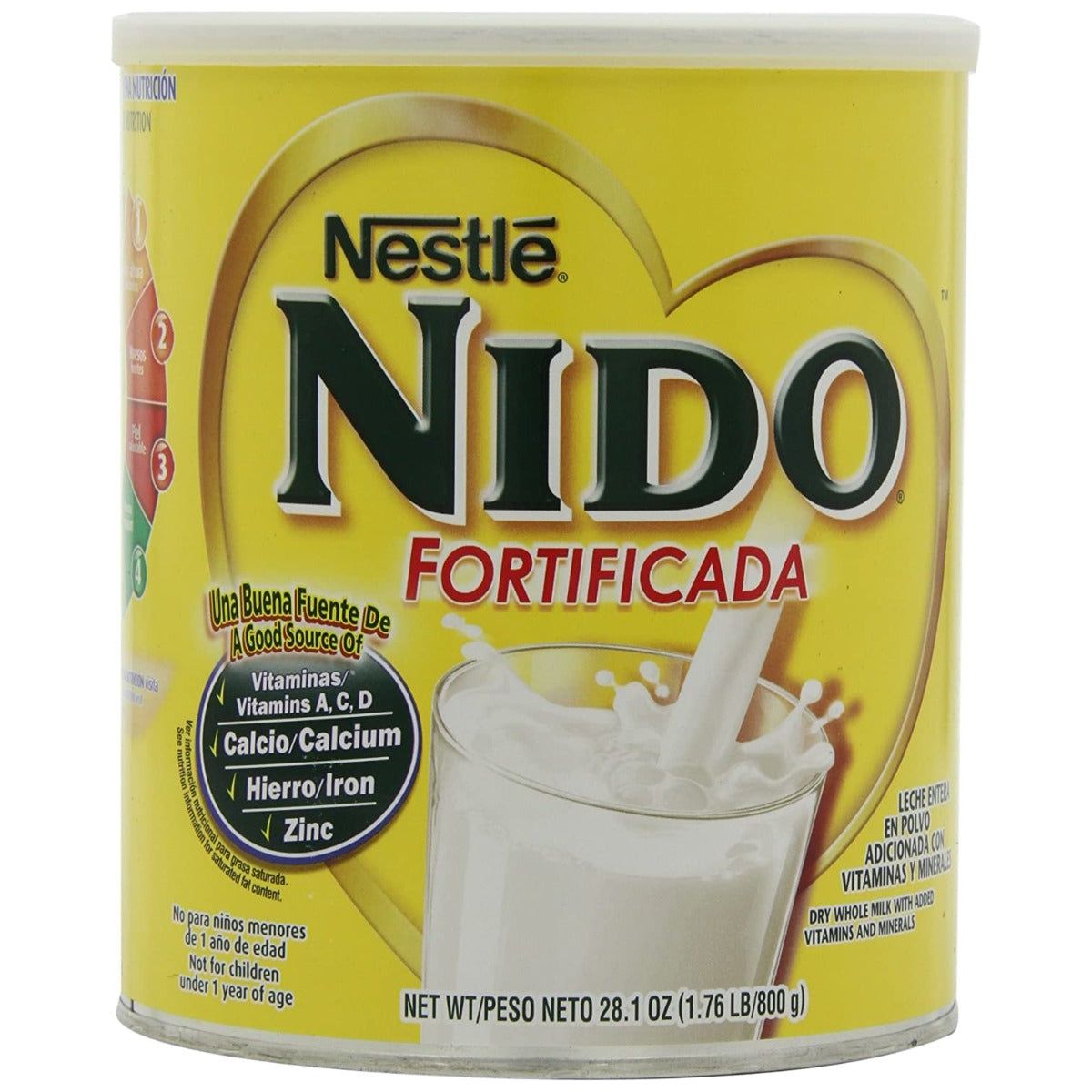 NIDO: Fortificada Dry Whole Milk Powder, 28.16 oz - #tag1# - #tag2#