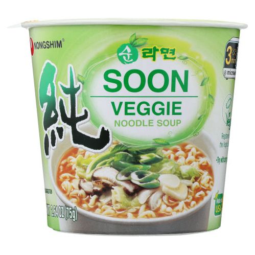 NONG SHIM: Noodle Cup Soon Veggie, 2.64 oz - #tag1# - #tag2#