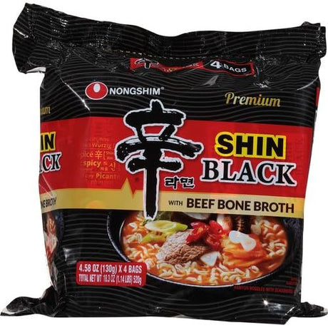NONG SHIM: Shin Black Ramyun Noodles 4Pk, 18.32 oz - #tag1# - #tag2#