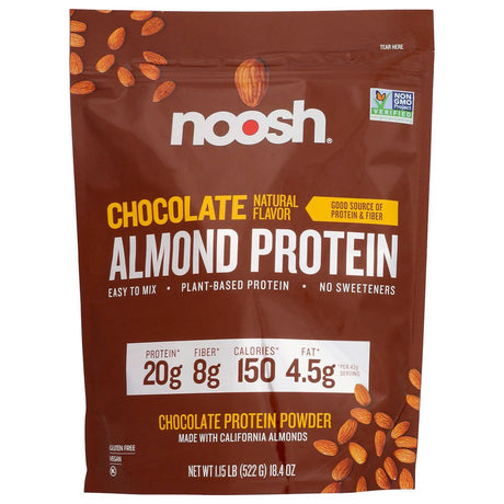 NOOSH: Almond Protein Powder Chocolate, 1.15 lb - #tag1# - #tag2#