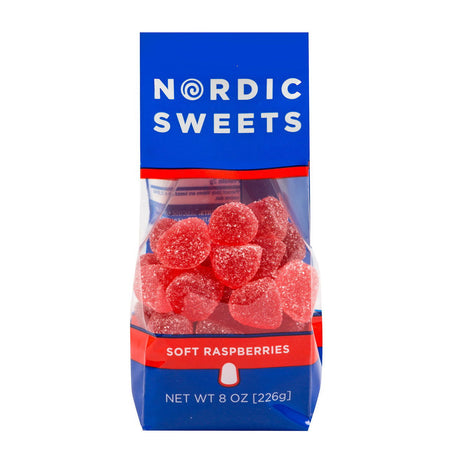 NORDIC SWEETS: Soft Raspberries Bag, 8 oz - #tag1# - #tag2#