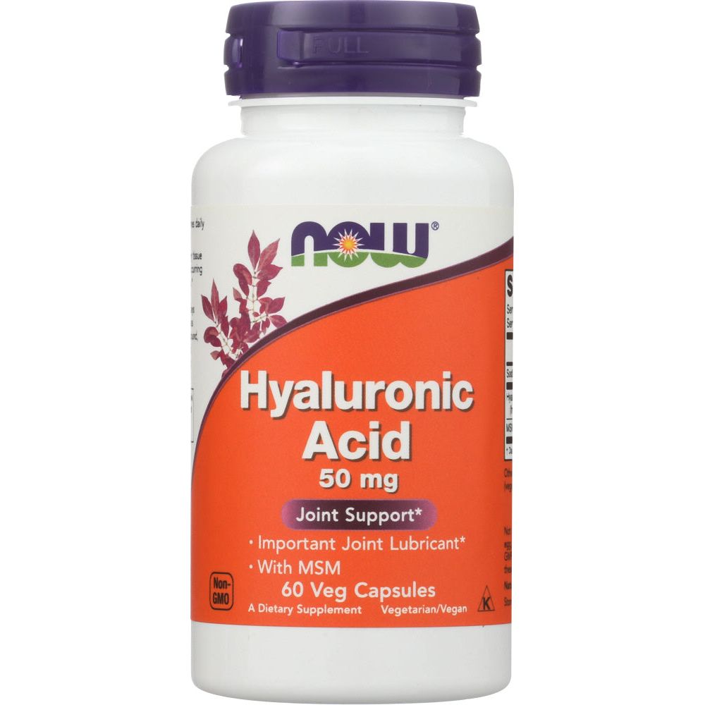 NOW: Hyaluronic Acid with MSM 50Mg, 12 vc - #tag1# - #tag2#