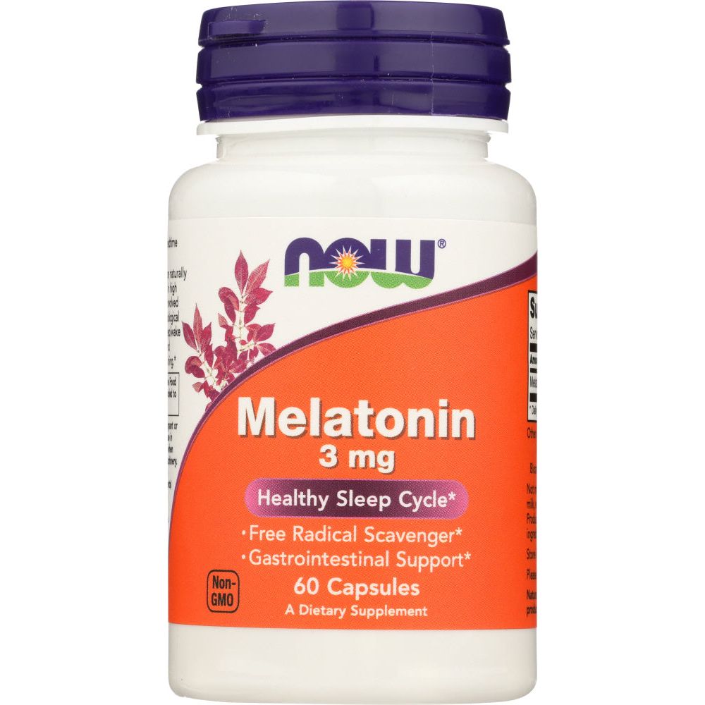 NOW: Melatonin 3mg, 60 vc - #tag1# - #tag2#