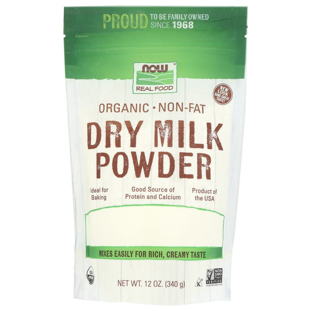 NOW: Organic Non Fat Dry Milk Powder, 12 oz - #tag1# - #tag2#