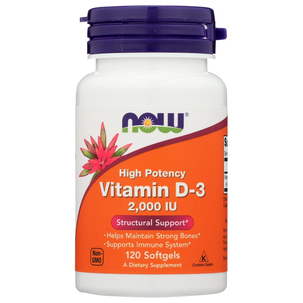 NOW: Vitamin D3 2000Iu, 120 sg - #tag1# - #tag2#
