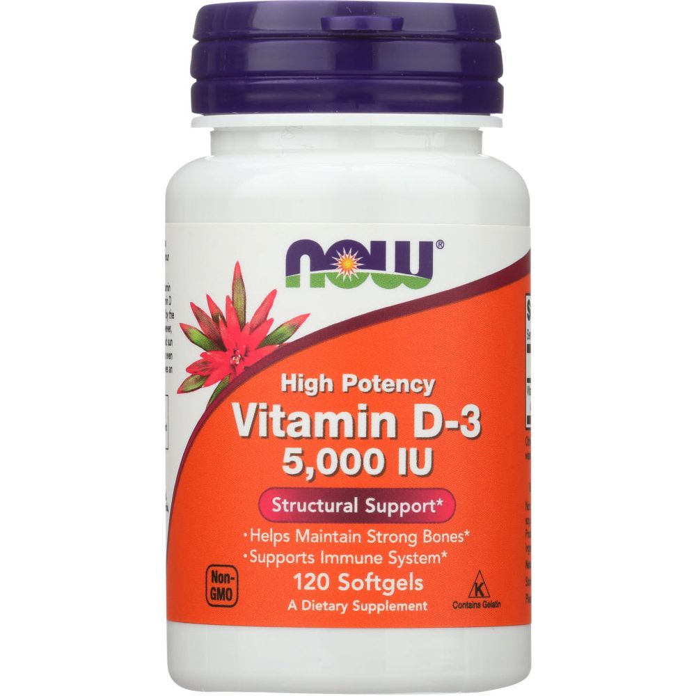 NOW: Vitamin D3 5000Iu, 120 sg - #tag1# - #tag2#
