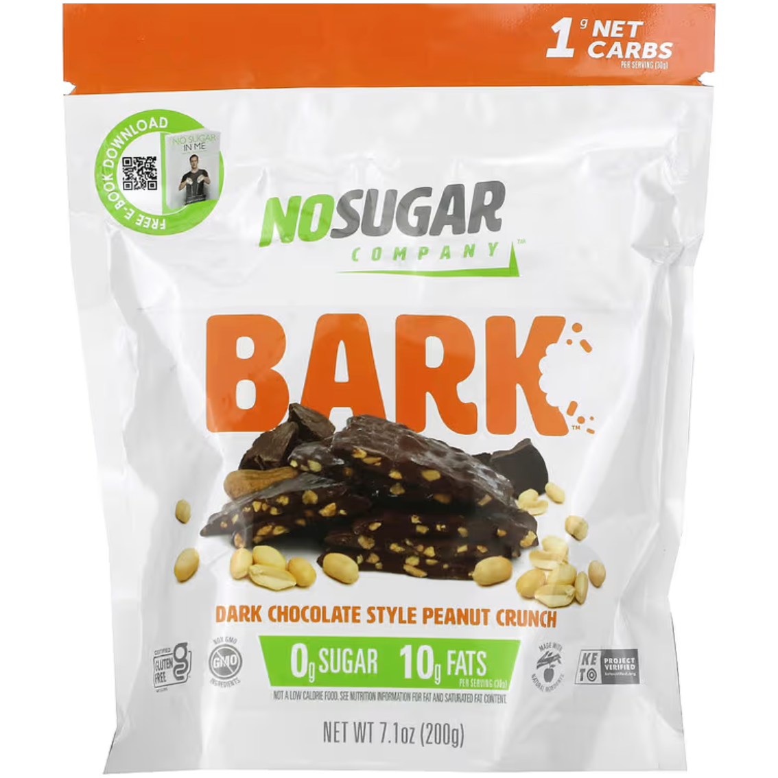 NO SUGAR COMPANY: Dark Chocolate Peanut Crunch Bark, 200 gm - #tag1# - #tag2#