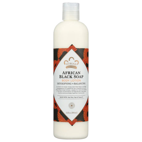 NUBIAN HERITAGE: Body Lotion African Black Soap, 13 oz - #tag1# - #tag2#