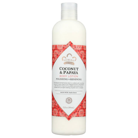 NUBIAN HERITAGE: Body Lotion Coconut & Papaya, 13 oz - #tag1# - #tag2#