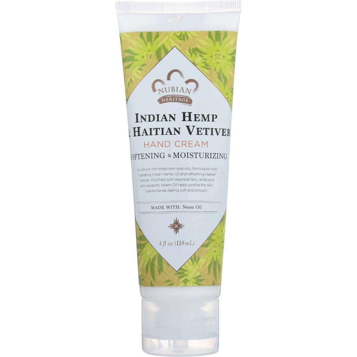 NUBIAN HERITAGE: Hand Cream Indian Hemp And Haitian Vetiver With Neem Oil, 4 oz - #tag1# - #tag2#