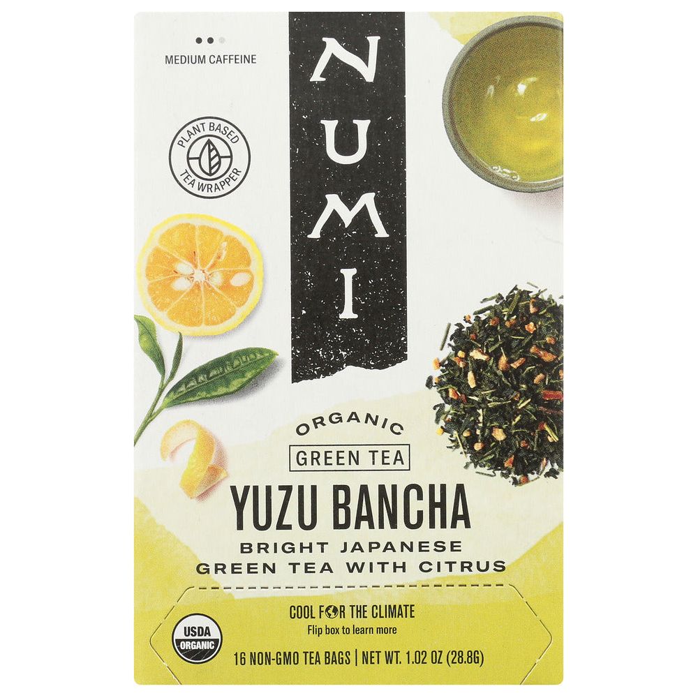 NUMI TEAS: Yuzu Bancha Bright Japanese Green Tea, 16 bg - #tag1# - #tag2#